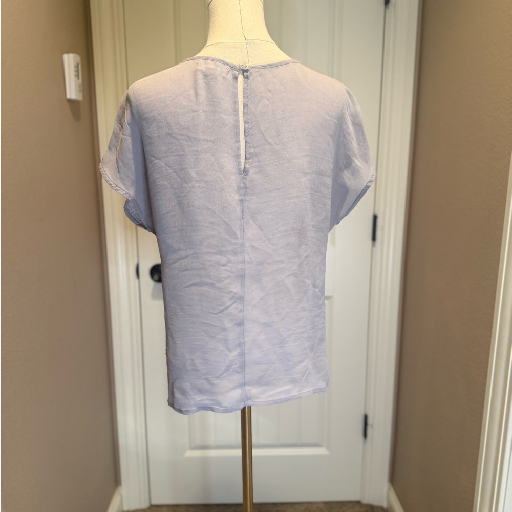 Chelsea28 Light Gray Textured Blouse - Picture 3 of 4